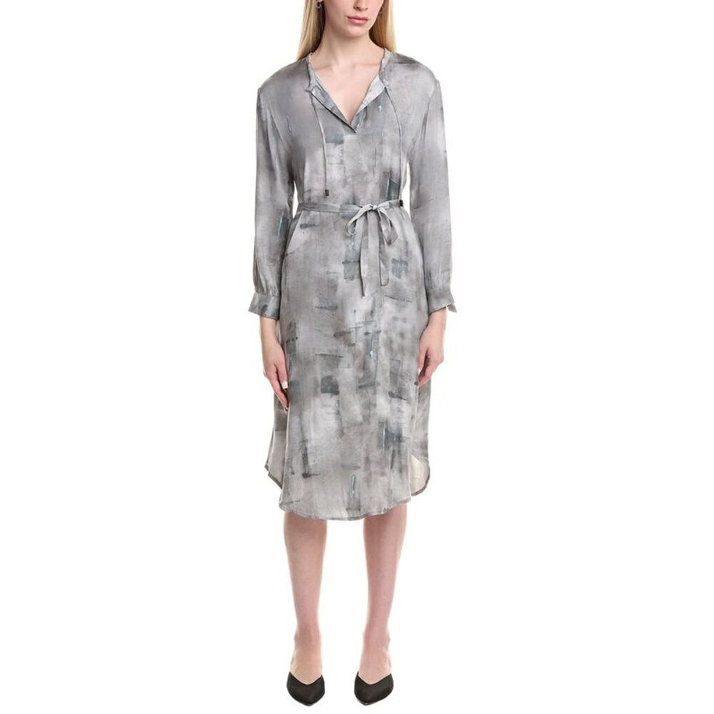 Peserico Womens Midi Dress, Grey